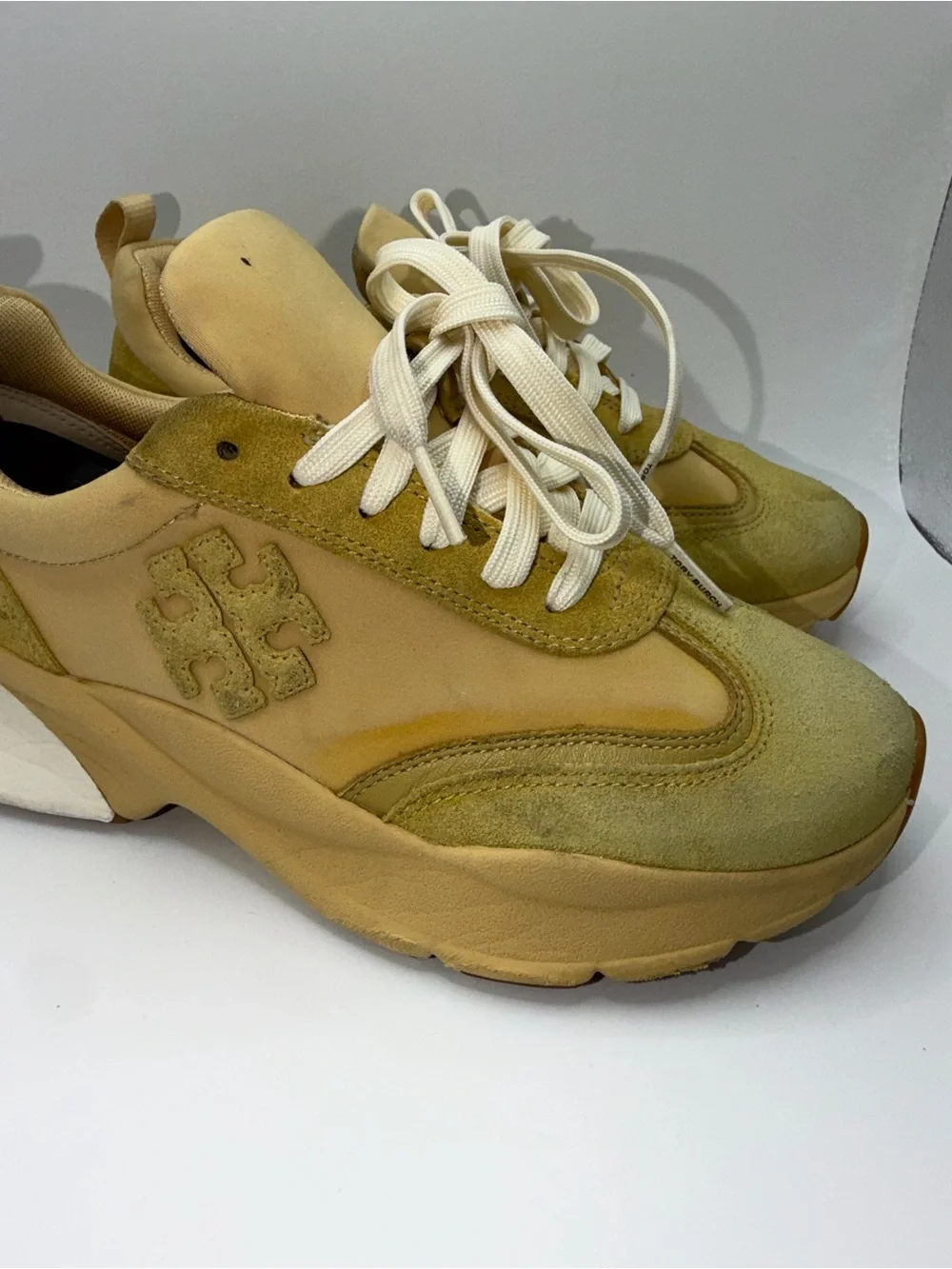 Tory Burch Women's Yellow-Beige Chunky Sneaker